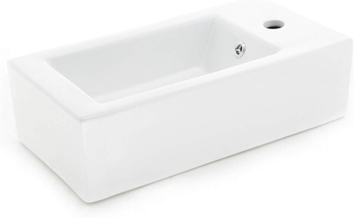 [BRSWGAA2DIAWCAL2] Renovators Supply Manufacturing Wall Mounted Bathroom Sink 19.8 In. White Ceramic Rectangular Wall Hung Sink With Overflow And Single Faucet Hole