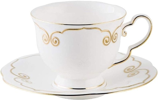 [BRSRAALRBEMWYDLL] Coffee Cups Bone China Gold Afternoon Tea Cup And Saucer Set With Spoon Home Office Coffee Machine Coffee Table Latte Coffee Cup 200Ml Water Cup