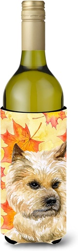 [BRSWG2YBOEGWEA3O] Caroline's Treasures BB9951LITERK Cairn Terrier Fall Wine Bottle Hugger, Yellow Bottle Cooler Sleeve Hugger Machine Washable Collapsible Insulator Beverage Insulated Holder