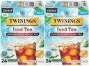 Twinings Iced Tea Unsweetened Black Tea K-Cup Pods for Keurig, Caffeinated, Refreshing, Smooth, Black Tea, 24 Count (Pack of 2)