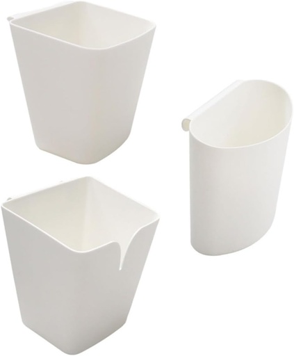 [BRSREFQFOYCQ2E32] 3PCS Hanging Basket Storage Organizer Compact Buckets for Kitchen and Home Sundries Holder Random White Saving Design for Easy Organization
