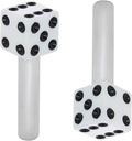 United Pacific 70041 High Impact Plastic Construction Dice Door Lock Knobs for Classic & Vintage Cars/Trucks, 10-32 Thread - White/Black (Pack of 2)