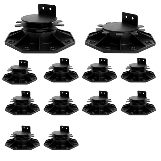 [BRSRAHQ6BYFROF3G] 12Pack Adjustable Deck Support Pedestal Paver, Deck Blocks Deck Foundation Base Support Height Adjustment Raising from 1-3/16" to 2-3/8" by MCCKLE