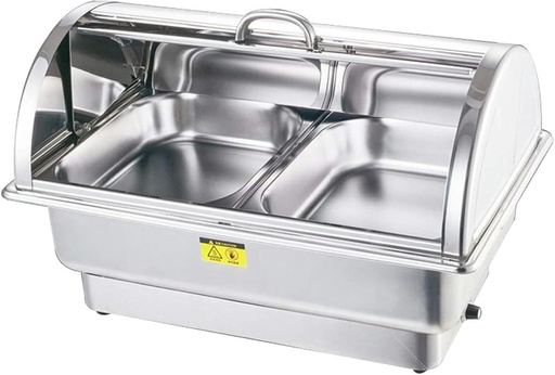 [BRSRAA3RAENBAGQY] Stainless Steel Buffet Stove and an Electric hot Pot Warming Plate Food Heater Suitable for buffets, Restaurants, Parties, Events, Family banquets,B-Twin