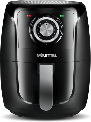 [BRSROYIPAUHAAYD7] Gourmia GAF566 5-Quart Air Fryer - No Oil Healthy Frying - Classic Knob Controls - Easy Clean-Up - Recipe Book Included