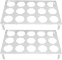 Pod Stands 2 Set 15 Slots Flat Countertop Coffee Pod Holder Flat Acrylic Coffee Pod Holder Coffee Capsule Storage Tray YX037
