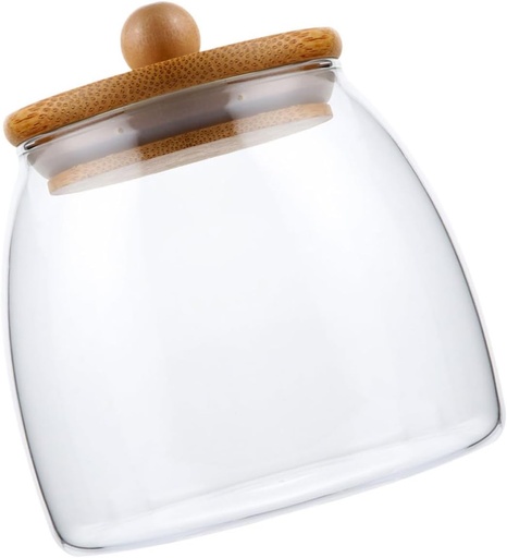 [BRSREFL6CN4GYDT5] Glass Sugar Jar with Lid Kitchen Storage Container for Candies Cookies and Spices Sealing Food Jar for Home Use