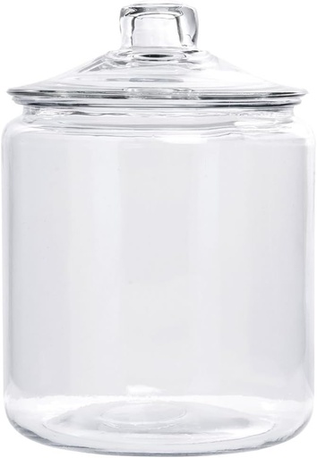 [BRSWKHYRBQDQMFTU] ONEIDA LTD, EVERYWARE Anchor Hocking? 1 gal Round Glass Cookie Jar - 7 3/8" Dia x 10" H