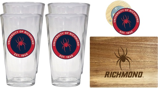 [BRSREFALBANGCCDJ] R and R Imports Richmond Spiders Officially Licensed Kitchen Pack - Wood Cutting Board, 4 Pint Glasses & Magnetic Bottle Opener