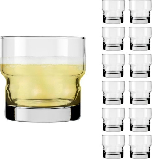 [BRSREHD2CF4BEFLD] Libbey 70531 D.O.F. "Newton" Drinking Glass, 355 ml, Set of 12, Stackable