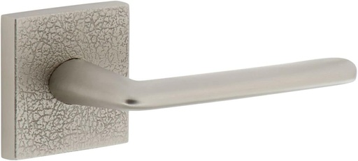 [BRSROZT4OECGYHI4] Viaggio QADMLTBRZ_SD_RH Motivo Solid Brass Non-Turning One-Sided Dummy Door Lever with Brezza Lever and Quadrato Leather Backplate - Satin Nickel