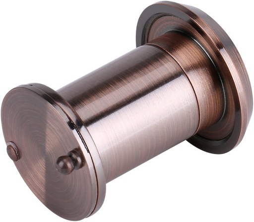 [BRSRAGATBAIB4YD3] Wide Angle Door Viewer 220° Wide View Peephole with Heavy Duty Cover Copper 35 to 60 mm Thickness Optical Glass Lenses (Dark Copper Plating)