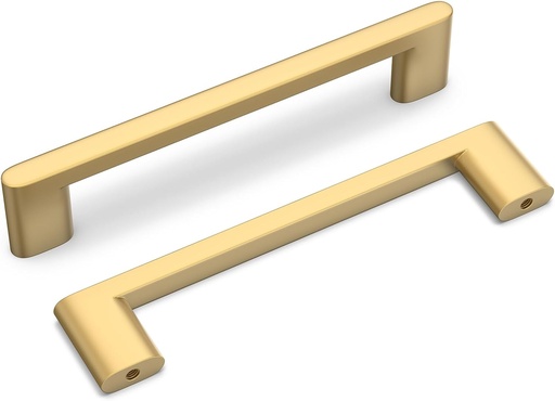[BRSROAQBCAMGMDT6] homdiy 20 Pack Matte Gold Cabinet Pulls 5 inch Hole Center Brushed Brass Kitchen Drawer Handles for Dresser Cupboard Living Room