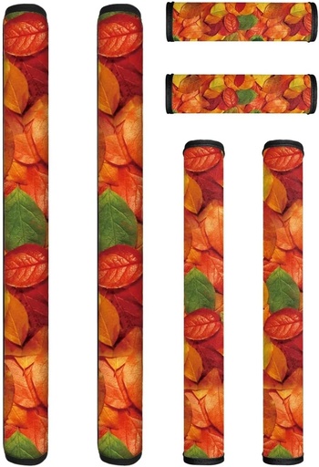 [BRSRM2YOC4CQOALL] Refrigerator Door Handle Covers Pack of 6, Protective Electrical Kitchen Appliances Gloves Fridge Microwave Dishwasher Door Cloth Protector, Fall Leaves