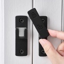 Matte Black Barn Door Latches,180 Degree Gate Lock,Flip Gate Latches Hardware,Zinc Alloy Door Lock Latch, Pet Lock,Door Security Door Latch Lock for Cabinets,Bathroom, Barn & Garden