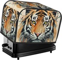 Year Of The Tiger Tiger Face 2 Slice Toaster Covers Bread Machine Cover Quilted Dustproof Fingerprint Protectors Small Washable Appliance Cover Bread Maker Dust Protection Universal Size