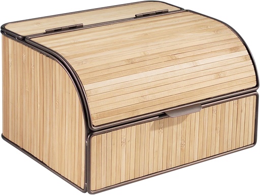 [BRSWIYINBAHGAYI3] InterDesign Formbu Bread Box, Bamboo/Bronze, Small