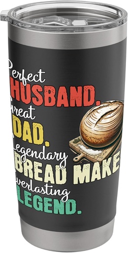 [BRSRAGACCACREG36] Dad Husband Bread Maker Stainless Steel Insulated Tumbler