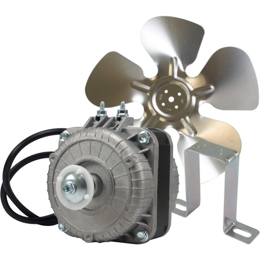 [BRSWKHDZBF5A4HDF] Appli Parts APFM-101E 10W Refrigeration Condenser and Evaporator Motor 115V 60Hz 0.65A 1450rpm Includes Base and 9in Aluminum Fan Blade CCW Shaft end Universal fit