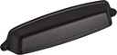 Amerock | Cabinet Cup Pull | Matte Black | 5-1/16 inch (128 mm) Center-to-Center | Stature | 1 Pack | Drawer Pull | Drawer Handle | Cabinet Hardware