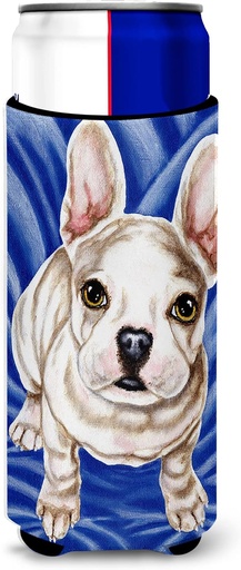 [BRSWKEAZA4BWI3Y5] Caroline's Treasures Diamond In Blue French Bulldog Michelob Ultra Koozies for Slim Cans, Multicolor