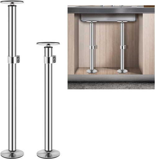 [BRSRAAAPOVYAIC3L] Undermount Sink Brackets for Kitchen,Stainless Steel Undermount Sink Support,Adjustable Support Legs for Bathroom,Kitchen Sink (Bottom Installation)