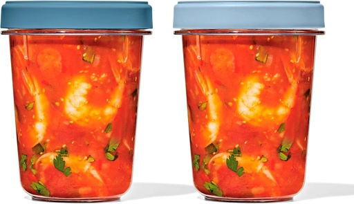 [BRSRAAYFDECRA3DD] OXO Good Grips Twist & Stack Container – 32 oz – 2 Pack