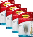 Command BATH33-SN-ES Bath Hooks, Satin Nickel, 4 Count