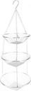 Hanging Fruit Basket, 3 Tier Stainless Steel Hanging Basket for Fruit Vegetable Plants Wall Baskets for Storage Organizing