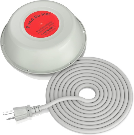 [BRSREGQNA55A4HIU] SoulBay 1000W Pond Heater for Outdoor Ponds Winter Bird Bath, Thermostatically Controlled Pond Floating De-Icer