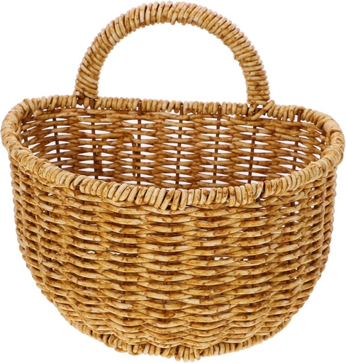 [BRSREGIHO4MQMGYV] Ciieeo Handwoven Large Woven Flower Basket Wall Storage Organizer for Kitchen Bathroom Door Hanging Sundries Container Decorative Natural Rattan Storage Basket