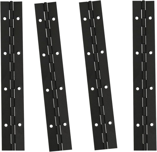 [BRSRMZQNA4PAKF3K] 4Pcs 8 Inch Continuous & Piano Hinges, Black Stainless Steel 304 Continuous Folding Hinges for Doors, Cabinets, Window（Can be Mass-Produced and Customized）