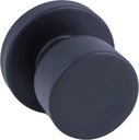 Copper Creek Metro Half-Dummy Function with Round Rosette Door Knob in Black