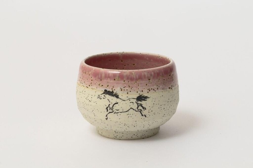 [BRSWKZLROABRMEQ3] SOMA-YAKI(ware) MATSUNAGA-KAMA(kiln), The SAKE cup, Made in Japan, pink