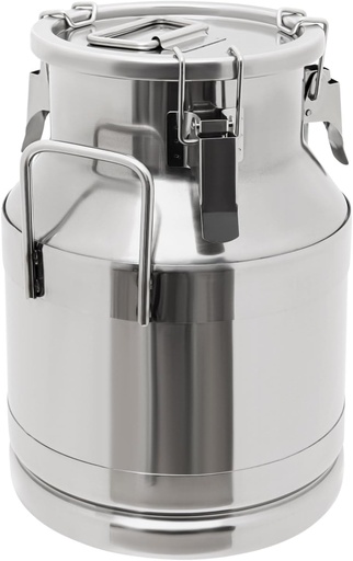 [BRSRAHADCJ4GE2DL] 10L/ 2.64gal Milk Can 201 Stainless Steel Seamless Milk Jug Milk Pail, Anti-Leak Liquid Storage Container with Tight Lid and Handle