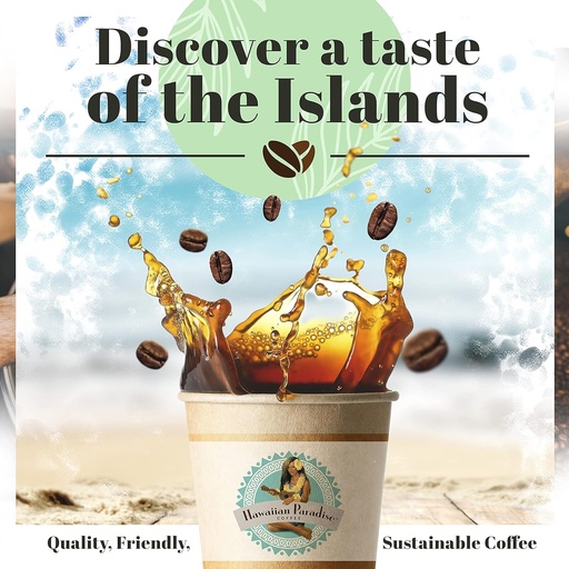 [BRSW2YAOOQFR4F3G] Hawaiian Paradise Coffee 10% Kona Roast Single Serve Cups 108 Count Loose Cups - Dark Roast - Compatible with Keurig K-Cup Brewers