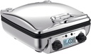 All-Clad Electric Stainless Steel Waffle Maker 4 slice, Digital screen and audible beep alert 7 Browning Levels, Square, Belgium Waffle, Removable Plates, Dishwasher Safe Silver