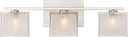 Quoizel WCP8603BN Westcap Vanity, 3-Light 180 Total Watts, Brushed Nickel