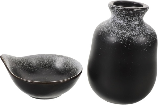 [BRSREFD2AUNBA2Y3] Zerodeko 1 Set Elegant Japanese Ceramic Sake Set Tokkuri Bottle Ochoko Cups Microwave Dishwasher Safe Easy to Clean for Wine Tasting