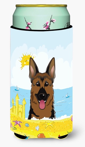 [BRSWKFYLOZYAAFLM] Caroline's Treasures BB2079TBC German Shepherd Summer Beach Tall Boy Hugger Can Cooler Sleeve Hugger Machine Washable Drink Sleeve Hugger Collapsible Insulator Beverage Insulated Holder