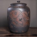 Ceramic Rice Bucket With Lid, Grain Dispenser With Ceramic, Household Rice Storage Box With Lid, Rice Storage Bins, Retro Large Capacity Ceramic For Storing Flour, Sugar, Baked Goods(Capacity 10kg)