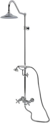 [BRSRAFAPBBYQGFDK] Kingston Brass CCK3661AX Kingston Wall Mount Rain Drop Shower System, Polished Chrome