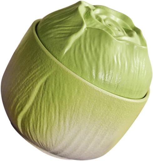 [BRSRAHQCPN7GKFLF] Ceramic Tea Canister 180ML Porcelain Cabbage Shaped Jar Ceramic Easter Cookie Jar Kitchen Food Storage Jar Bowl for Coffee Sugar Spice