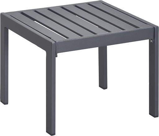 [BRSWGGIBOEARS3TP] Tommy Hilfiger Monterey Modern Patio Outdoor Furniture Collection, Weather Resistant, Easy Assembly Metal Frame, Side Table, Navy Blue & Dark Gray