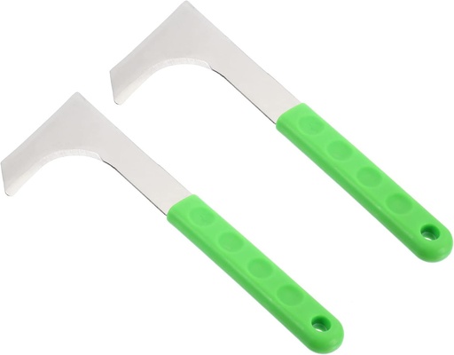 [BRSROYYRAAFQGCTG] PATIKIL Crack Weeder, 2 Pack Stainless Steel Weeding Knife L-Shape Crevice Weeding Tool Grass Cutter Bush Knife for Gardening, Green