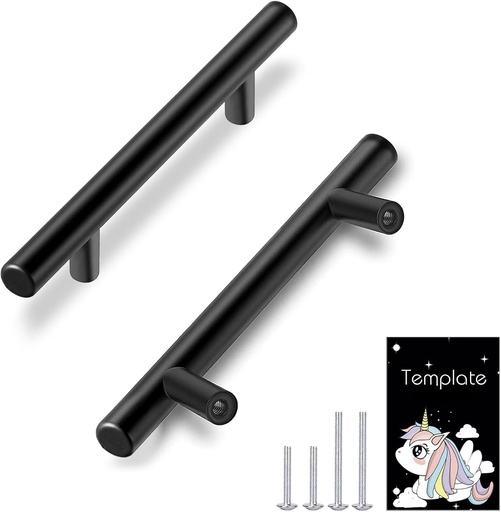 [BRSRAZAPAEAQG2DH] HBL' 35 Pack | 3 Inch Center to Center Matte Black Cabinet Pulls Kitchen Cabinet Handles,Made of Stainless Steel,Ideal for Cabinet,Drawer,Cupboard and Wardrobe.