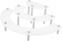 Garneck Stylish 3-layer Dessert Display Rack White Acrylic Cake Stand Cupcake Tower for Events