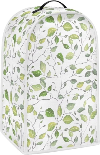 [BRSRAY33B4FR4H3L] Green Leaf Kitchen Appliance Covers Food Processor Cover Polyester Coffee Maker Cover or Toaster Cover Stain Resistant Blender Cover for Stand Mixer Kitchen Home Soft
