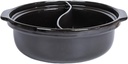7-QT Dual Flavor Shabu Hot Pot, Household Heat Resistant Dual Sided Hot Pot, Non-Stick Cookware Stockpot for Gas Stove, Alcohol Stove,Electric Ceramic Oven(6.8L/7.2quart, Black)