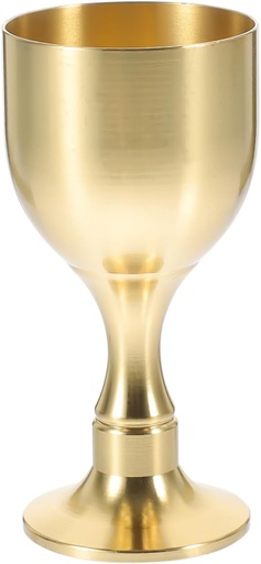 [BRSREEIOOQGWGD33] Unomor Brass Goblet Cup Multi-Functional High Footed Chalice for Tea Decorative Offering Cup 3In